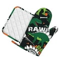 thumbnail image 2 of Disketp Dinosaur Skeleton Oven Mitts And Potholders Bbq Gloves-Oven Mitts And Pot Holders With Recycled Infill Silicone Non-Slip Cooking Gloves For Cooking Baking Grilling, 2 of 9