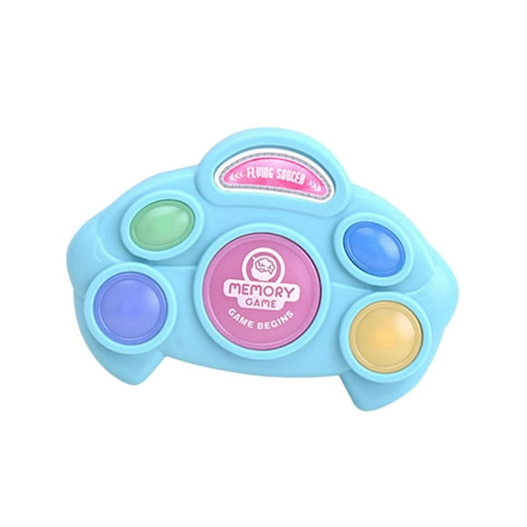 Juegos de memoria electrónicos, juegos mentales, portátiles con sonidos, regalos de aprendizaje, viajes un tipo azul