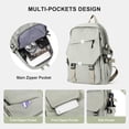 thumbnail image 3 of 15.6 Inch Lightweight Laptop Backpack for Students, Waterproof School Bag for College & Travel, Ideal Gift for Friends and Family, Gray Green, 3 of 6