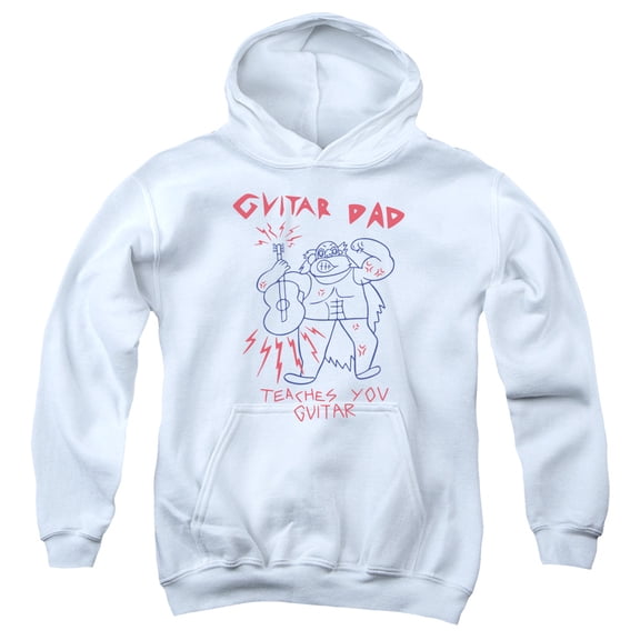 Trevco CN548-YFTH-2 Steven Universe & Guitar Dad Youth Pull-Over Hoodie, White - Medium