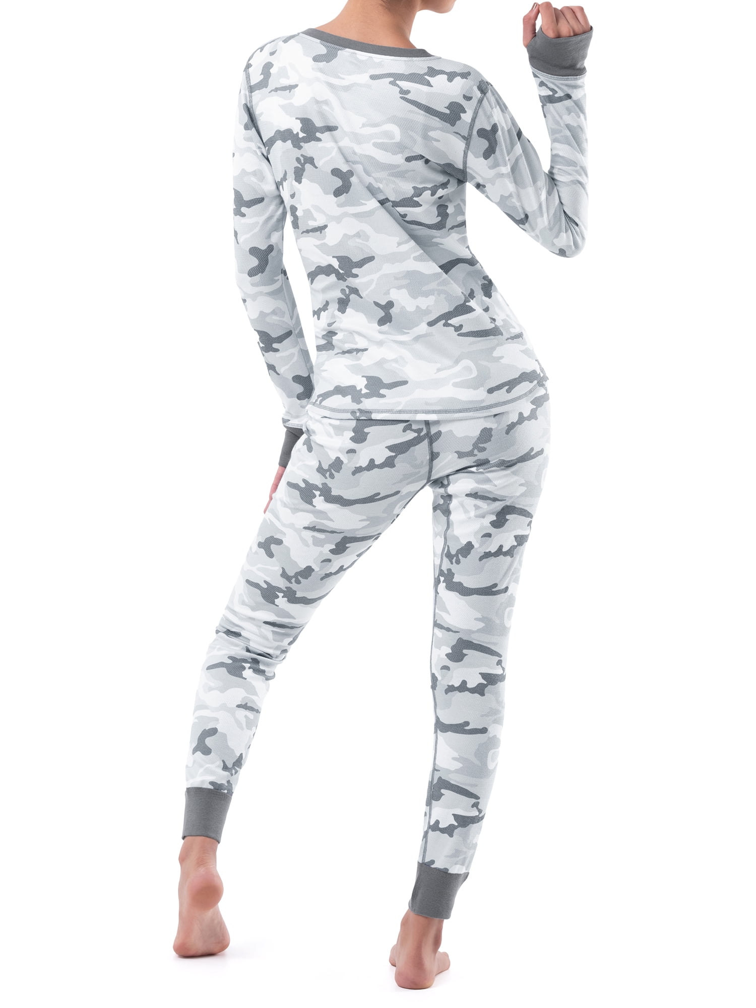 Fruit of the Loom Women's and Women's Plus Thermal Henley Top & Bottom Set