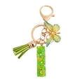 thumbnail image 1 of Visland 2 Pcs Initial Letter Keychains Green Butterfly Pendant Keychain Set Exquisite Relief Alphabet Keychain Pendant for Best Friend Mom Daughter Granddaughter Grandma, 1 of 8