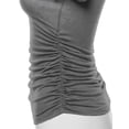 thumbnail image 3 of FashionOutfit Women's Cap Sleeve Scoop Neck Shirred Tee, 3 of 3