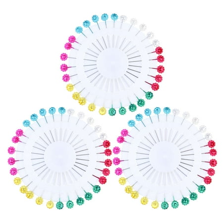 

3 Set of Multi-color Push Plum Flower Head Beading Needle for Maps Calendar Fabric DIY Sewing Embroidery Patchwork Needle
