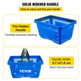 thumbnail image 4 of VEVOR Shopping Basket, 16.9 x 11.8 x 8.7 in/42.8 x 30 x 22 cm((L x W x H), Plastic Handle and Iron Stand, Set of 12 Store Baskets with Durable PE Material Used for Supermarket, Retail, Bookstore, Blue, 4 of 9