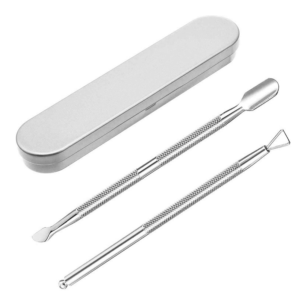 2 PCS Premium Cuticle Pusher and Cutter, Manicure Tools Set for