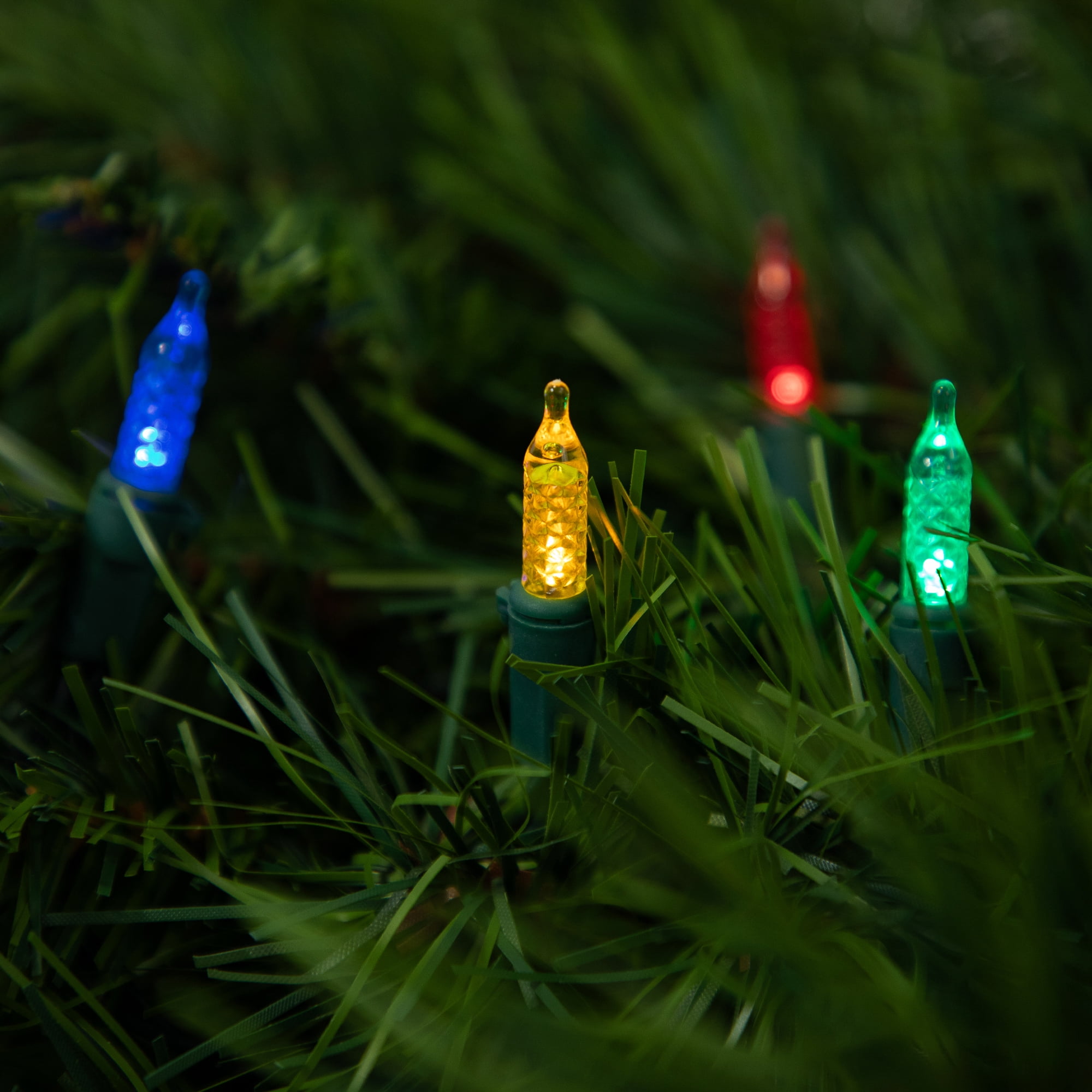 Northlight LED M5 Faceted Christmas Lights - Multicolor  - 15.75’ Green Wire - 50ct