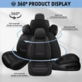 thumbnail image 4 of AOMSAZTO Car Full Seat Covers Fit for Toyota RAV4 2013-2018 Faux Leather Waterproof Automotive Seat Cushion(2 Row 5 Seat,Black), 4 of 7