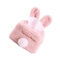 thumbnail image 2 of SHISUYAN Rabbit Ear Tissue Box Plush Napkin Storage Container Convenient Paper Towel Organizer for Home Bar Office (Pink Square), 2 of 8
