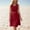 Red, variant on TIANZEN Summer New Waisted Solid Color Sleeveless Lace Dress Women's Long Casual Dresses Chambray Striped Dress Lady's Dresses Casual