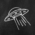 thumbnail image 2 of Dalix UFO Embroidered Fleece Zip Washed Hoodie Cold Fall Winter Women in Black XS X-Small, 2 of 5