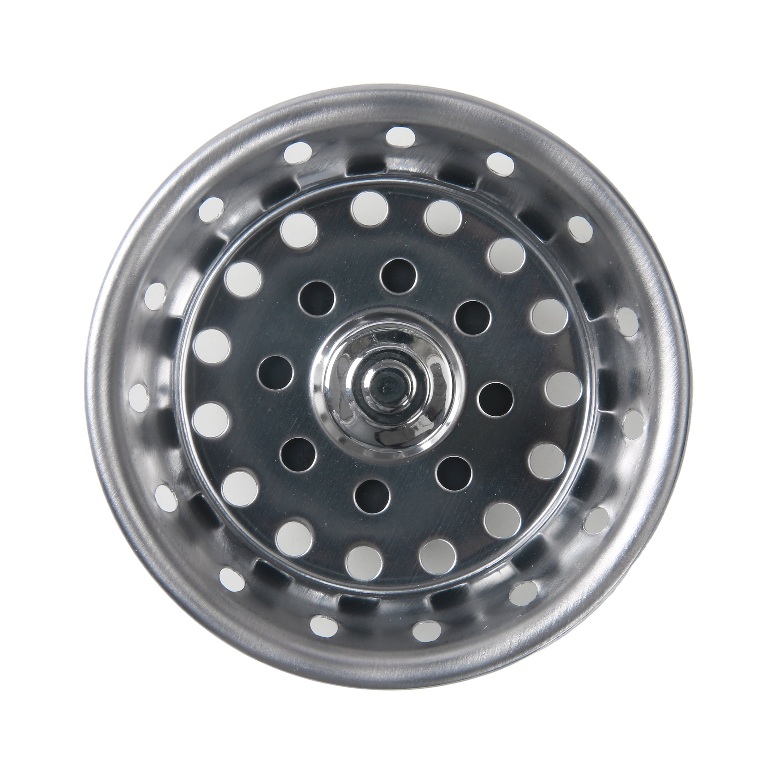 (3 pack) Mainstays Stainless Steel Deluxe Kitchen Sink Strainer Silver for 3.5" Drains