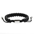 thumbnail image 4 of CRUCIBLE MEN'S MATTE BLACK AGATE STONE BEADED ADJUSTABLE BRACELET, 4 of 4