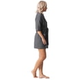 thumbnail image 2 of Batas cortas tipo kimono para damas de honor y spa de baño de punto de gofre ligero de lino turco para mujer, secado rápido y suave, 2 of 4