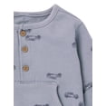 thumbnail image 2 of Modern Moments by Gerber Baby Boy Henley Dumpling Romper with Kanga Pocket, Sizes 0/3 Months - 24 Months, 2 of 7