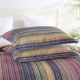 thumbnail image 4 of 3 Piece 100% Cotton Striped Quilt Set Lightweight Bedspread Set CP324, 4 of 11
