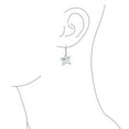 thumbnail image 3 of Bling Jewelry Womens Iridescent Created Opal Inlay Starfish Dangle Drop Lever back Earrings Silver, 3 of 5