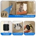 thumbnail image 4 of Dextrus 72” Modern Cat Tree with Hidden Litter Box Enclosure, Cat Furniture with Scratching Posts, 4-Tier Platform, Condos and Food Station, Beige, 4 of 10