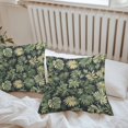 thumbnail image 6 of Throw Pillow Covers 24x24 Inch Set of 2, Palm Tree Leaves Waterproof Outdoor Pillow Covers, Summer Tropical Green Botanical Decorative Cushion Pillowcases for Couch, Sofa, Bed, Garden, Patio, 6 of 9