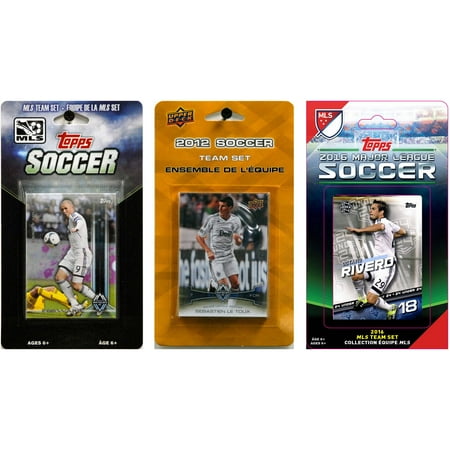 C&I Collectibles MLS Vancouver Whitecaps 3 Different Licensed Trading Card Team Sets O/S