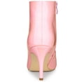 thumbnail image 3 of Botas Del Tobillo Tacón De Aguja De Punta Estrecha Allegra K Rosa 38, 3 of 6