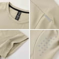 thumbnail image 6 of UVEASISHA Mens Running Workout Shirts Moisture Wicking Fitness Tees Stretch Slim Fit Short Sleeve Muscle T-Shirt Outdoor Lightweight Hiking Shirt Beige XL, 6 of 9