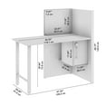 thumbnail image 6 of Hustle 48-inch Office Cubicle Desk with Storage in White/Gray - Engineered Wood, 6 of 6