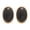 Black, variant on Artistics Resin Oval Studs Earrings Sterlings Silver Allergy Safe Posts Minimalist Geometric Fashion Jewelry