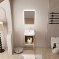 Albriya 16" Bathroom Vanity Wall Mounted, Small Floating Vanity with ...