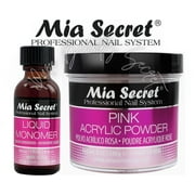 Mia Secret Liquid Monomer 1 oz and Pink Powder 8 oz