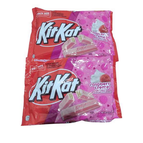 Valentine's KitKat Snack Size Raspberry Crme 8.8oz Bag 2 Pack Kit Kat
