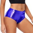 thumbnail image 1 of WILLBEST Shorts Métalliques Taille Haute pour Femmes Soirée Rave Clubwear Danse Hot Pants Soirée Mode, 1 of 6