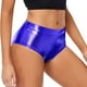 thumbnail image 1 of MKLEKYY Pantalones Cortos De Mezclilla Para Mujer, De Cintura Alta, Metálicos, Tipo Botín, Para Bailar, Ropa De Club, 1 of 4