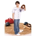 thumbnail image 5 of Sandlot Boys Short Sleeve Button Up Graphic Baseball Jersey, Sizes 4-18, 5 of 7