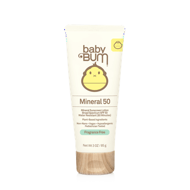 Sun Bum Baby Bum Mineral Sunscreen Lotion, SPF 50, Fragrance Free, 3 fl oz