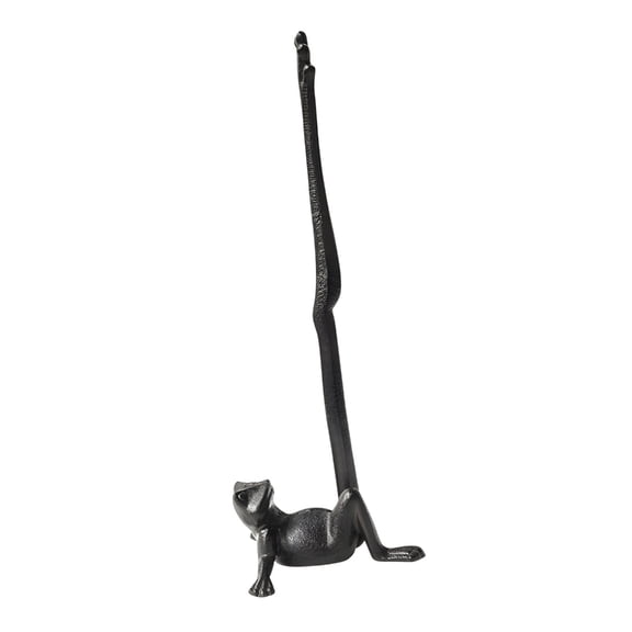 Cast Iron Frogs Themed Paper Towel Holder Handcraft for Instants Use in Covered Patios