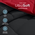 thumbnail image 5 of Bare Home 1800 Collection Reversible Down Alternative Comforter, All-Season, Full, Black/Red, 5 of 10