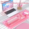 thumbnail image 2 of Teclado y ratón inalámbricos MOFII 104 teclas redondas rosa, 2 of 8