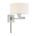 thumbnail image 2 of 40037-91 Livex Lighting 1 Light Swing Arm Wall Sconce-Brushed Nickel Finish, 2 of 10