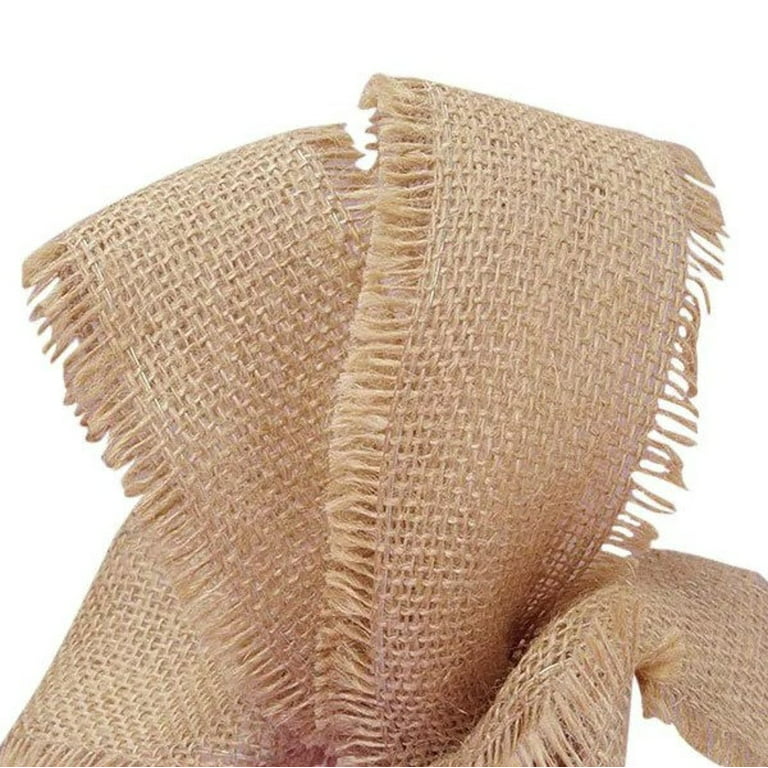 Oatmeal Burlap Wired 2 1/2 inch x 10 Yards Ribbon - by Jam Paper