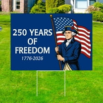 YIBAGA  USA 250th Anniversary Yard Sign with Stakes 250 Years of Freedom 1776 2026 Patriotic Flag Yard Stakes Garden Decorations Outdoor