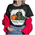 thumbnail image 5 of Fiudx Ofertas Flash Artículos En Oferta Moda Mujer Causal V-Cuello Impresión Blusa Manga Corta Camiseta Verano Tops, 5 of 5