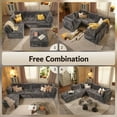 thumbnail image 4 of Vcatnet 130.7" Modular Sectional Sofa, 4-Seater L Shaped Modern Minimalist Cloud Couch with Deep Seat for Living Room, Corduroy, Gray, 4 of 12