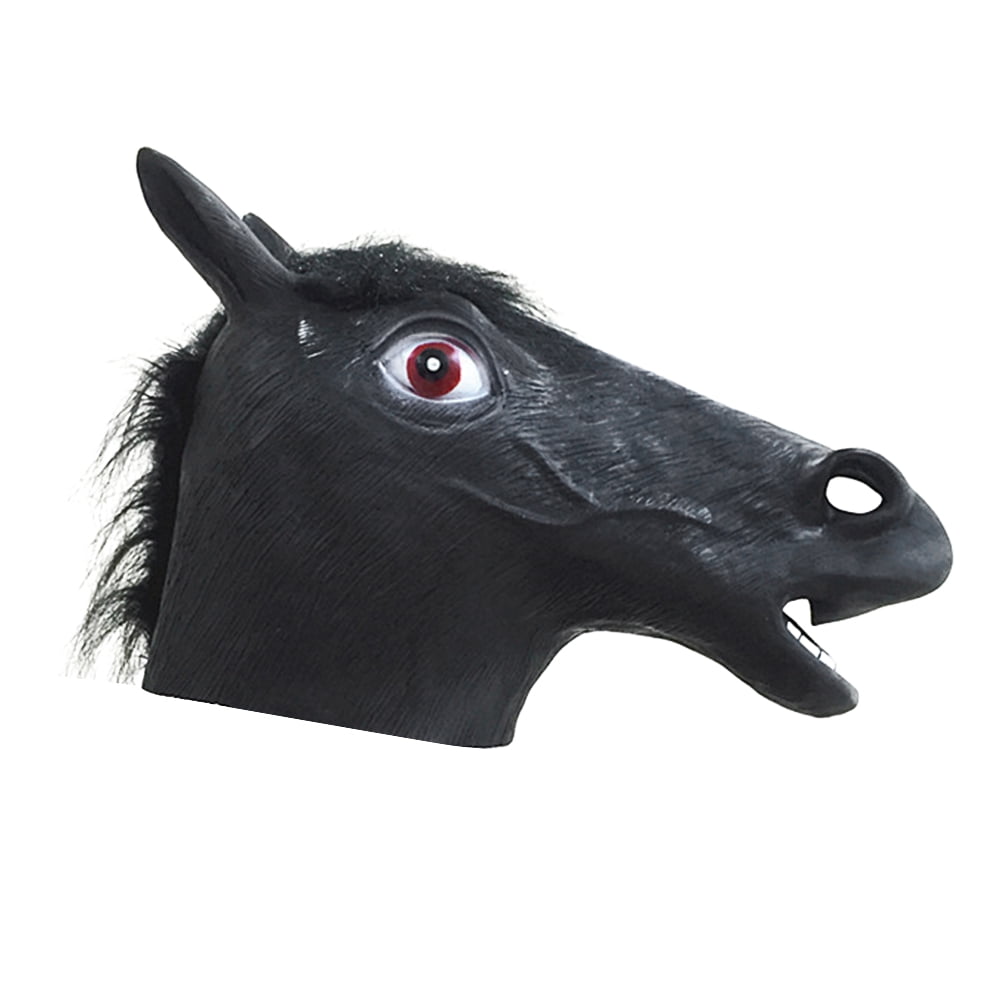 Haunted House Horse Cosplay Props Mask Plastic Horse Head Cover for