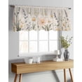 thumbnail image 4 of Daisy Botanical Sheer Curtains Valances for Windows Vintage Farmhouse Floral Chiffon Kitchen Valances for Cafe, Rod Pocket Voile Window Treatments Curtains for Living Room Bedroom, 42"x12", 4 of 9