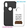 thumbnail image 2 of DistinctInk Custom SKIN / DECAL compatible with OtterBox Commuter for iPhone X / XS (5.8" Screen) - Brown Couch "You're in My Spot", 2 of 5