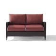 thumbnail image 4 of Afuera Living Transitional Outdoor Wicker Loveseat in Sangria, 4 of 13
