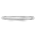 thumbnail image 3 of Diamond2Deal 14k White Gold 2.5mm Half Round with Edge Women's Wedding Band Size- 4.5, 3 of 6