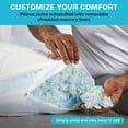 thumbnail image 3 of Paquete de 2 unidades de espuma viscoelástica Pillows Xtreme Comforts, ajustable, 3 of 9