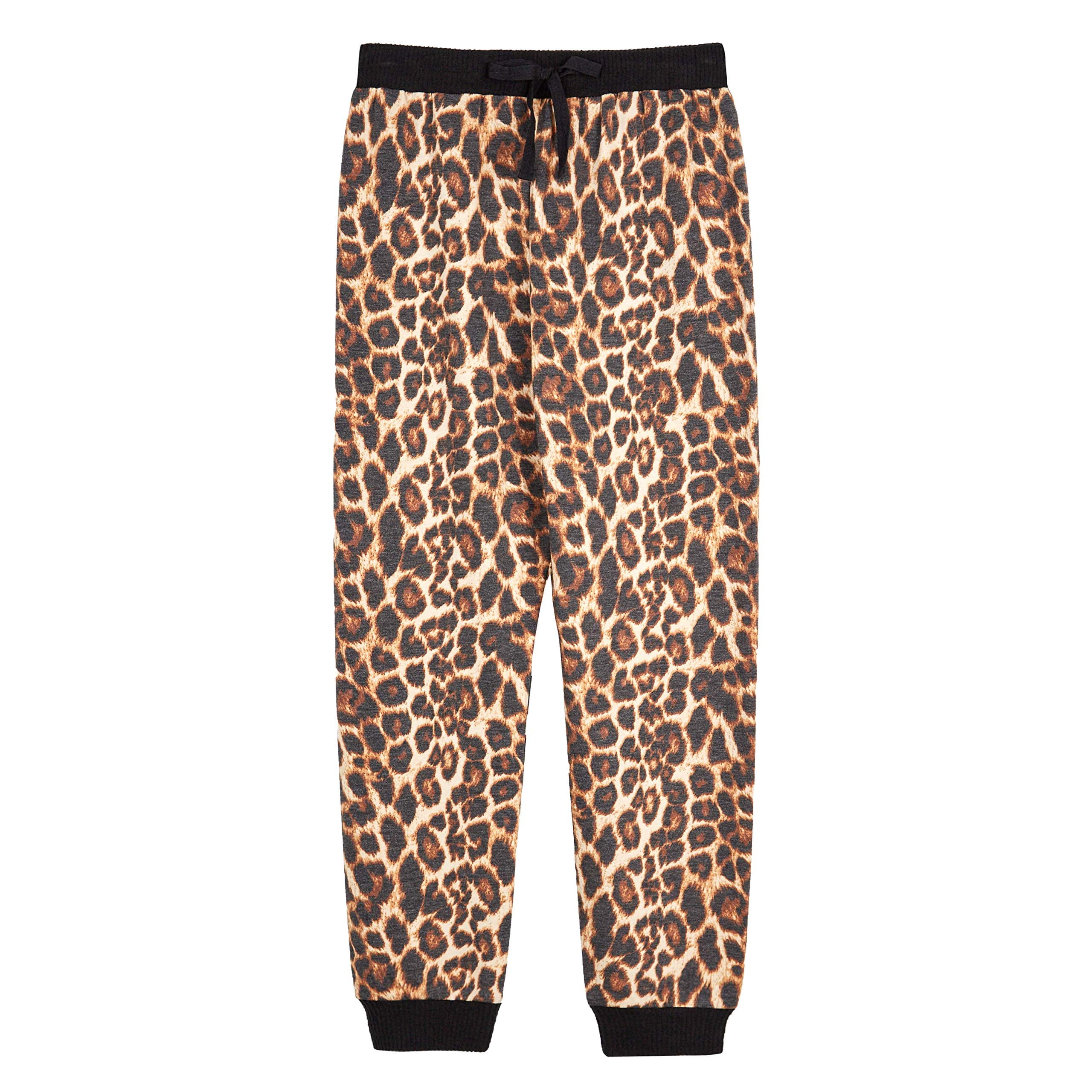 leopard print jogging bottoms